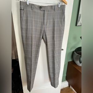 Scotch & Soda Men’s Grey Plaid Dress Pants